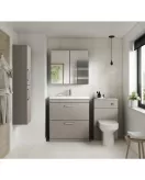 APS6383 500 Wall Hung 2-Door Basin Unit Stone Grey