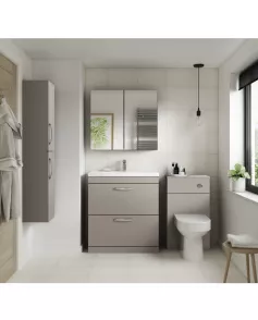 APS6383 500 Wall Hung 2-Door Basin Unit Stone Grey