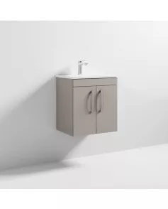 APS6384 500 WH 2-Door Vanity & Basin 2 Stone Grey