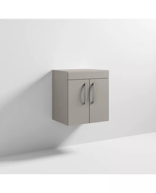 APS6386 500 WH 2-Door Vanity & Worktop Stone Grey