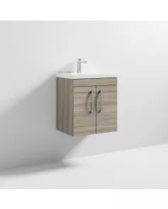 APS6387 500 WH 2-Door Vanity & Basin 1 Driftwood