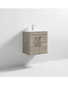 APS6389 500 WH 2-Door Vanity & Basin 2 Driftwood