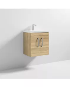 APS6392 500 WH 2-Door Vanity & Basin 1 Natural Oak