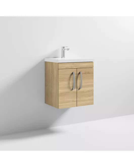 APS6392 500 WH 2-Door Vanity & Basin 1 Natural Oak