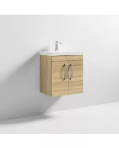 APS6395 500 WH 2-Door Vanity & Basin 3 Natural Oak