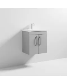 APS6407 500 WH 2-Door Vanity & Basin 1 Gloss Grey Mist