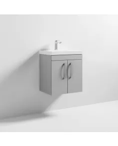 APS6410 500 WH 2-Door Vanity & Basin 3 Gloss Grey Mist