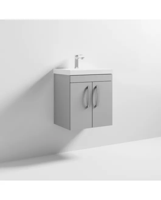 APS6410 500 WH 2-Door Vanity & Basin 3 Gloss Grey Mist