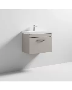 APS6427 600 WH Single Drawer Vanity & Basin 3 Stone Grey