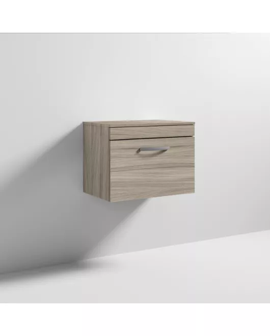 APS6434 600 WH Single Drawer Vanity & Worktop Driftwood