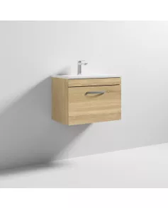 APS6438 600 WH Single Drawer Vanity & Basin 2 Natural Oak
