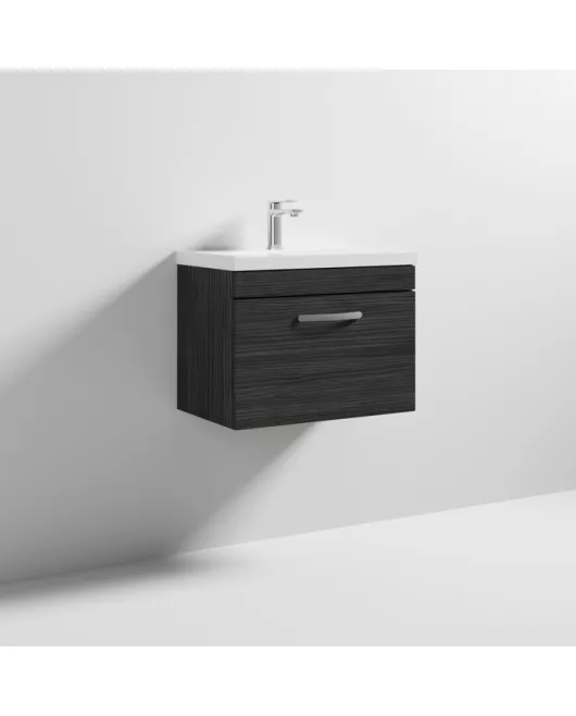 APS6448 600 WH Single Drawer Vanity & Basin 1 Hacienda Black