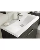 APS6454 600 WH Single Drawer Vanity & Basin 1 Gloss Grey Mist
