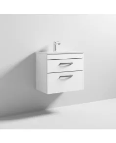 APS6462 600 WH 2-Drawer Vanity & Basin 2 Gloss White