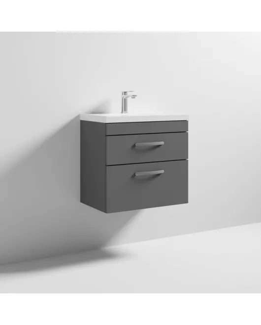 APS6465 600 WH 2-Drawer Vanity & Basin 1 Gloss Grey