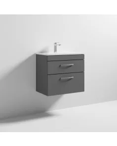 APS6467 600 WH 2-Drawer Vanity & Basin 2 Gloss Grey