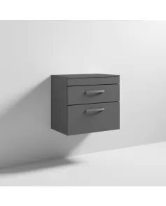 APS6469 600 WH 2-Drawer Vanity & Worktop Gloss Grey