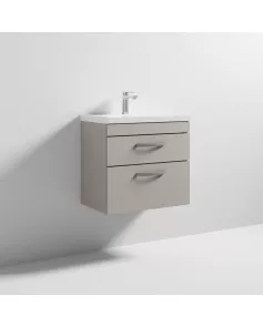 APS6470 600 WH 2-Drawer Vanity & Basin 1 Stone Grey