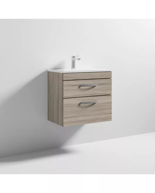 APS6477 600 WH 2-Drawer Vanity & Basin 2 Driftwood