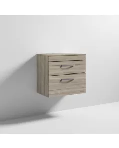 APS6479 600 WH 2-Drawer Vanity & Worktop Driftwood