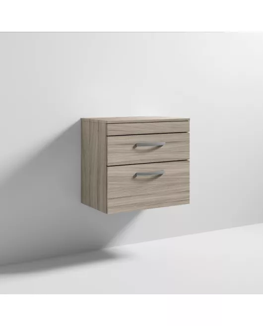 APS6479 600 WH 2-Drawer Vanity & Worktop Driftwood