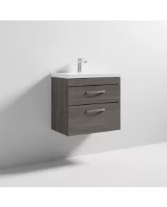 APS6485 600 WH 2-Drawer Vanity & Basin 1 Brown Grey Avola