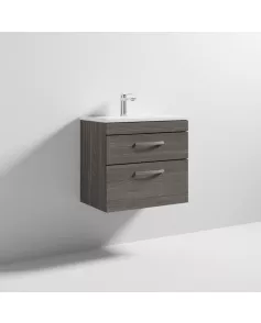 APS6487 600 WH 2-Drawer Vanity & Basin 2 Brown Grey Avola