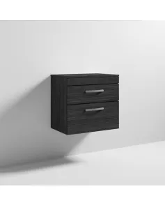 APS6494 600 WH 2-Drawer Vanity & Worktop Hacienda Black