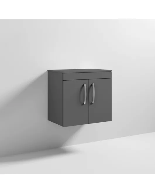APS6509 600 WH 2-Door Vanity & Worktop Gloss Grey