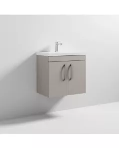 APS6510 600 WH 2-Door Vanity & Basin 1 Stone Grey