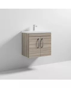 APS6515 600 WH 2-Door Vanity & Basin 1 Driftwood