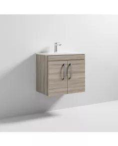 APS6517 600 WH 2-Door Vanity & Basin 2 Driftwood