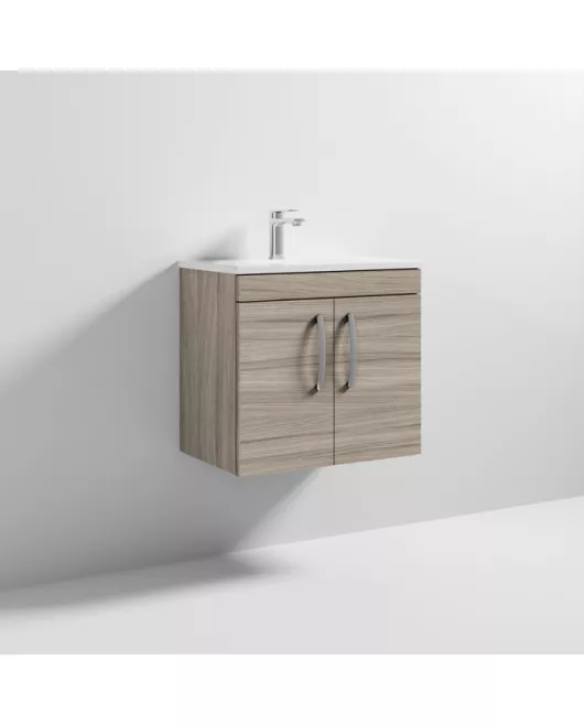 APS6517 600 WH 2-Door Vanity & Basin 2 Driftwood