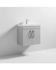 APS6538 600 WH 2-Door Vanity & Basin 3 Gloss Grey Mist