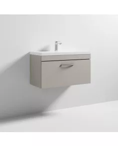 APS6552 800 WH Single Drawer Vanity & Basin 1 Stone Grey