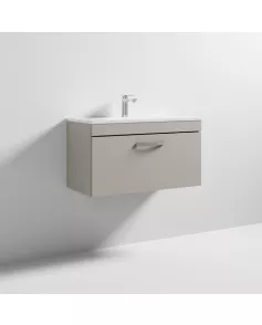 APS6554 800 WH Single Drawer Vanity & Basin 2 Stone Grey