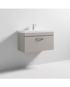 APS6555 800 WH Single Drawer Vanity & Basin 3 Stone Grey