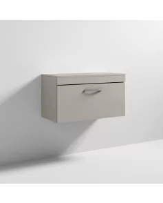 APS6556 800 WH Single Drawer Vanity & Worktop Stone Grey