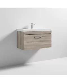 APS6561 800 WH Single Drawer Vanity & Basin 3 Driftwood