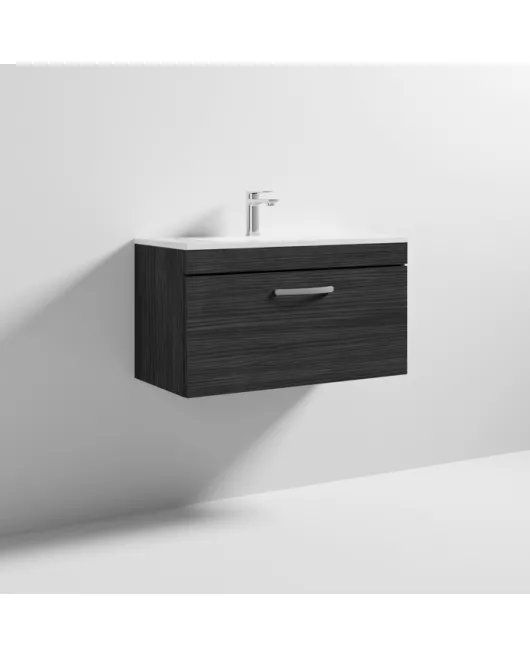 APS6578 800 WH Single Drawer Vanity & Basin 2 Hacienda Black