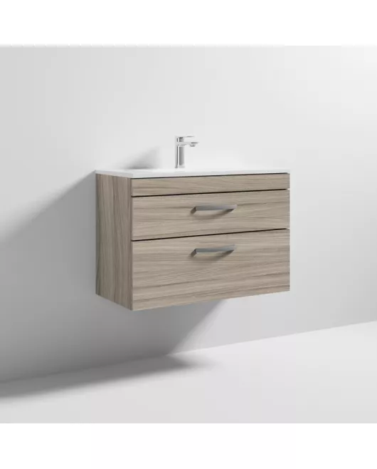 APS6605 800 WH 2-Drawer Vanity & Basin 2 Driftwood