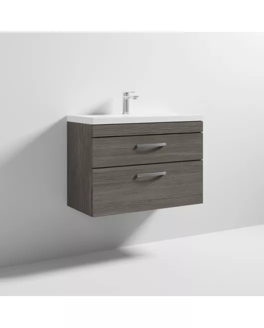 APS6613 800 WH 2-Drawer Vanity & Basin 1 Grey Avola