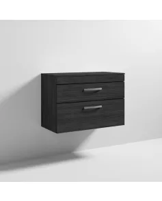 APS6622 800 WH 2-Drawer Vanity & Worktop Hacienda Black