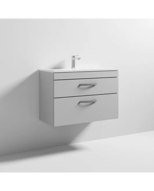 APS6625 800 WH 2-Drawer Vanity & Basin 2 Gloss Grey Mist
