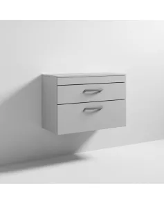 APS6627 800 WH 2-Drawer Vanity & Worktop Gloss Grey Mist