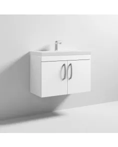 APS6631 800 WH 2-Door Vanity & Basin 3 Gloss White