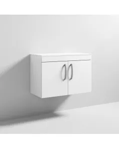 APS6632 800 WH 2-Door Vanity & Worktop Gloss White