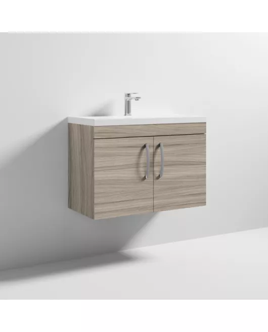 APS6643 800 WH 2-Door Vanity & Basin 1 Driftwood