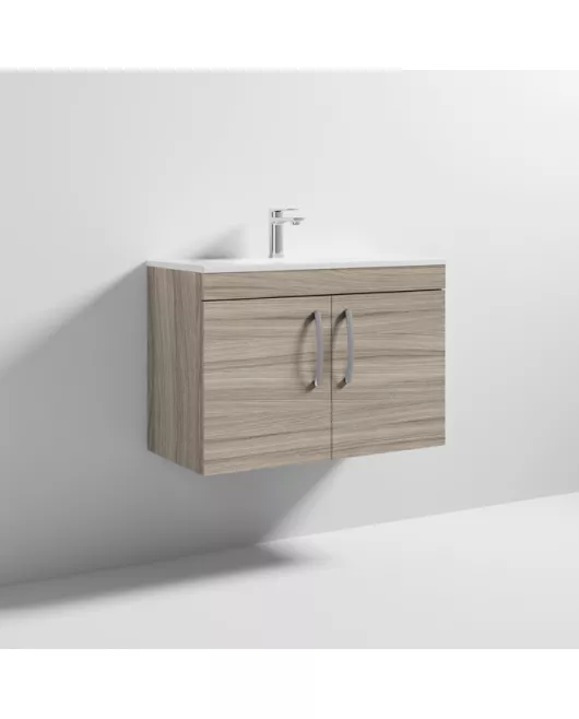 APS6645 800 WH 2-Door Vanity & Basin 2 Driftwood