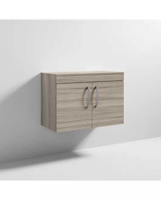APS6647 800 WH 2-Door Vanity & Worktop Driftwood